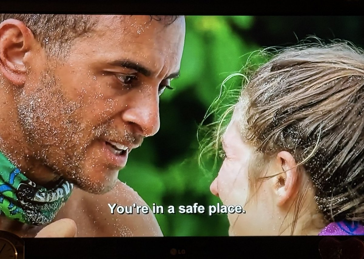 DiannaMaria's tweet photo. I’ve been watching #Survivor since the beginning &amp; must say this is the most genuine, warm, caring &amp; brave moment I’ve ever seen.

Thank you Joe for watching out for Eva. She needs you.

This scene truly brought tears to my eyes.

Humanity at its best.🙏🏼

#JoeHunter
#EvaErickson https://t.co/zZFLGNNVyc