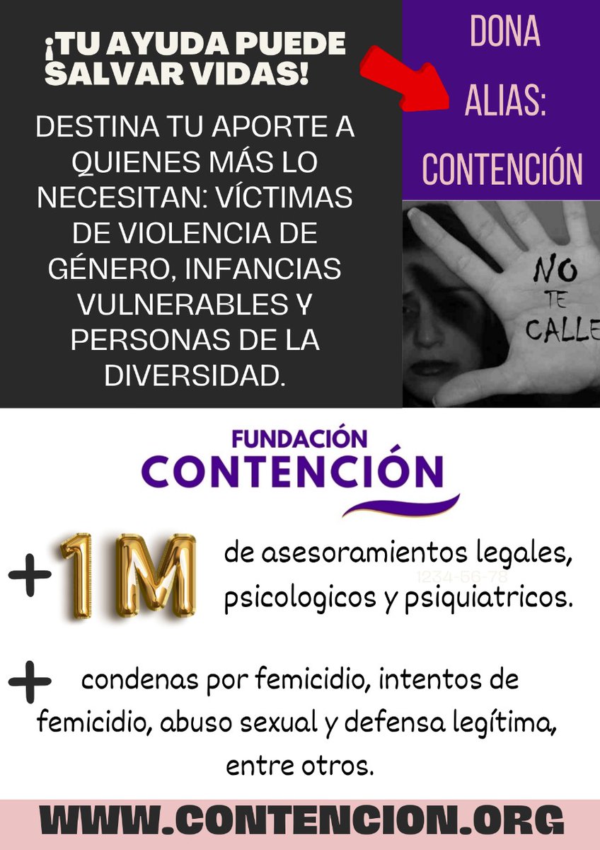 DONÁ PARA ABONAR GASTOS JUDICIALES <a href="/Redcontencion/">CONTENCIÓNFUNDACION</a> Transferí al alias CONTENCION y accede a nuestros cursos con Certificados.