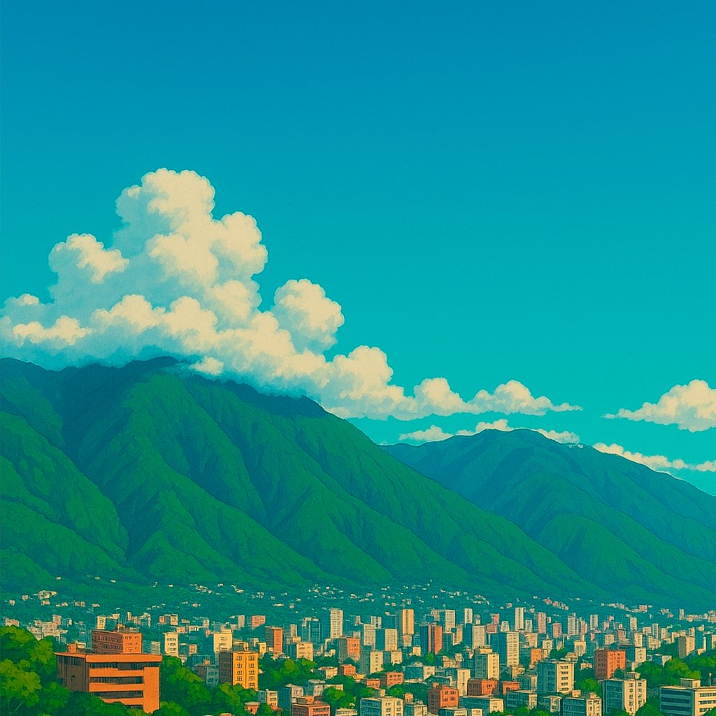 Caracas re-imaginada al estilo Ghibli 🖌️