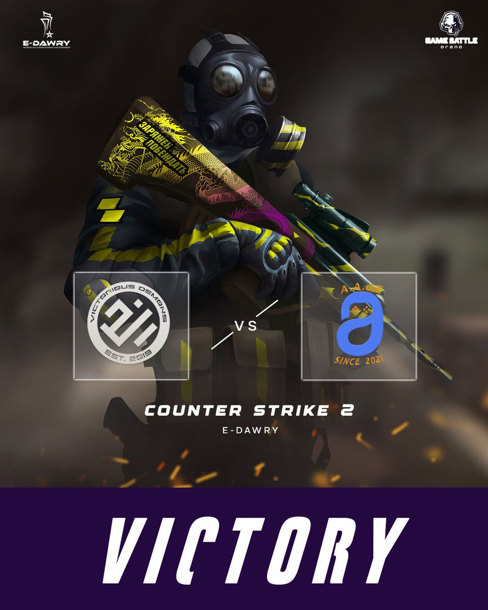 Victorious Demons (@vdsteamgg) on Twitter photo ๐ฅ WEโRE IN THE QUARTERFINALS! ๐ฅ
Another win secured! We take down EXORCIST | AL KHAWARIZMI ESPORTS with a 2-0 sweep in the second round of Stage 2 in <a href="/eDawryMorocco/">eDawryMorocco</a> ! ๐ช๐ฅ
๐ Match Recap:
โ
Map 1: 4-13 (Win)
โ
Map 2: 8-13 (Win)
We top our group with 2 wins and 8 points and ๐ฅ WEโRE IN THE QUARTERFINALS! ๐ฅ
Another win secured! We take down EXORCIST | AL KHAWARIZMI ESPORTS with a 2-0 sweep in the second round of Stage 2 in <a href="/eDawryMorocco/">eDawryMorocco</a> ! ๐ช๐ฅ
๐ Match Recap:
โ
Map 1: 4-13 (Win)
โ
Map 2: 8-13 (Win)
We top our group with 2 wins and 8 points and