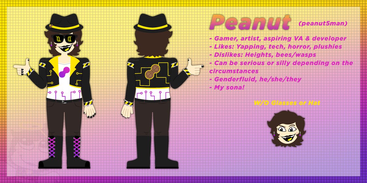 peanut5man's tweet image. Salutations!! π₯
Introducing yet another new and improved reference sheet for my sona!! So much has improved and I'm really happy with it! π