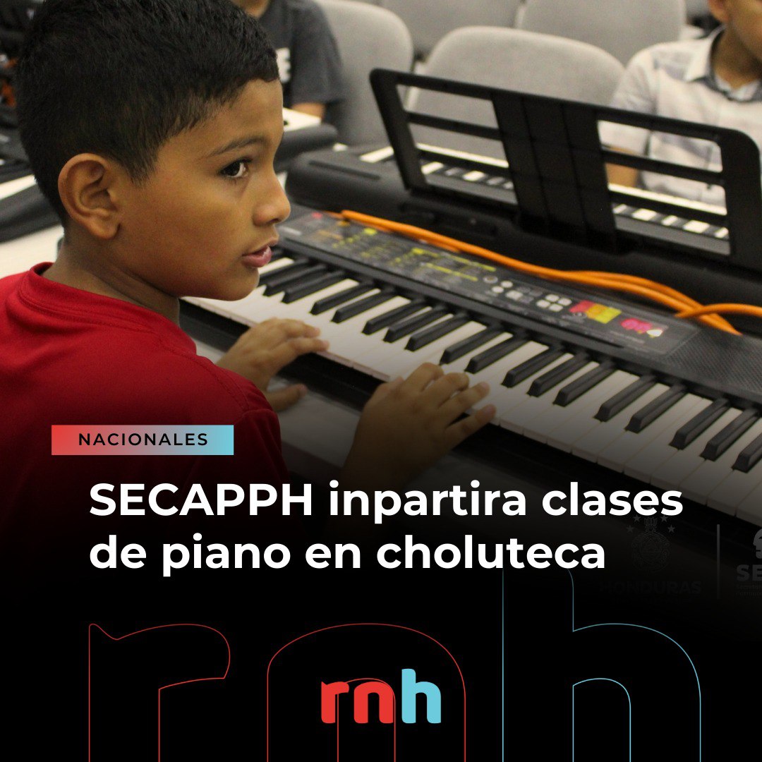 RadioNacionalH's tweet image. La #Secapph te invita a participar en el taller de piano para niños y niñas en la Casa de la Cultura de Choluteca 🎹. Este programa, con módulos de seis meses, ofrece formación en diversos niveles, fortaleciendo la música y el arte en la región 🎶. Además, la Casa de la Cultura…