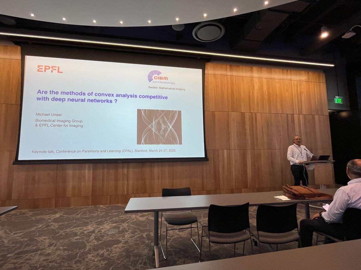 Conference on Parsimony and Learning (CPAL) (@cpalconf) on Twitter photo Michael Unser <a href="/big_epfl/">Biomedical Imaging Group (BIG)</a> gave a fantastic keynote talk on convex analysis methods Michael Unser <a href="/big_epfl/">Biomedical Imaging Group (BIG)</a> gave a fantastic keynote talk on convex analysis methods