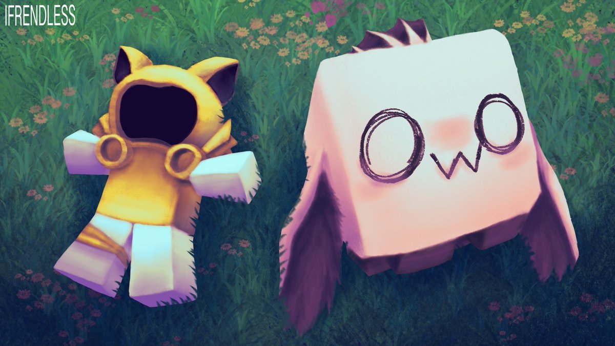 IFRENDLESS's tweet image. Sylently&apos;s Pet (old drawing i forgo to post here) @RumbleStudiosRB @IsaacRBLX @Sylentlyy @Blizzyrd @realnotnert