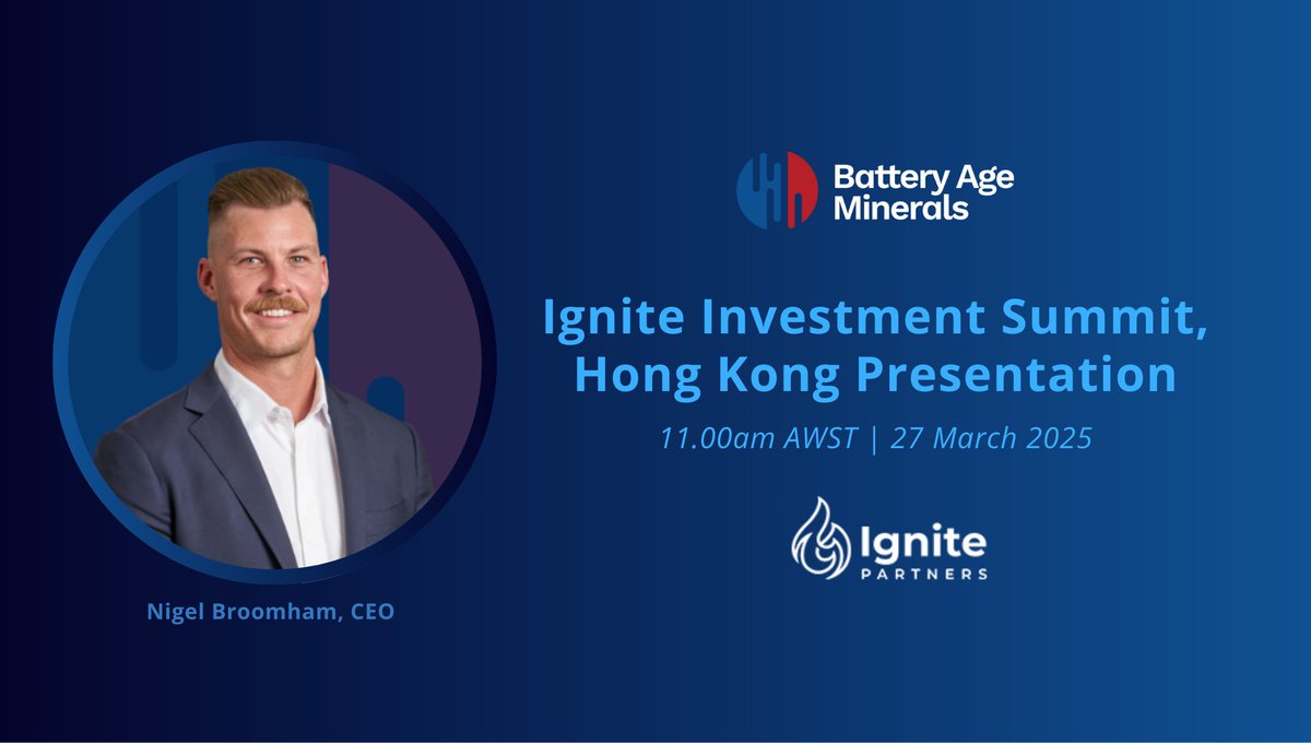 #BM8 is pleased to advise of its participation at the Ignite Investment Summit Hong Kong. CEO, Nigel Broomham will be presenting at 11.00am AWST today. Attached is the presentation that Mr Broomham will be speaking to: announcements.asx.com.au/asxpdf/2025032…