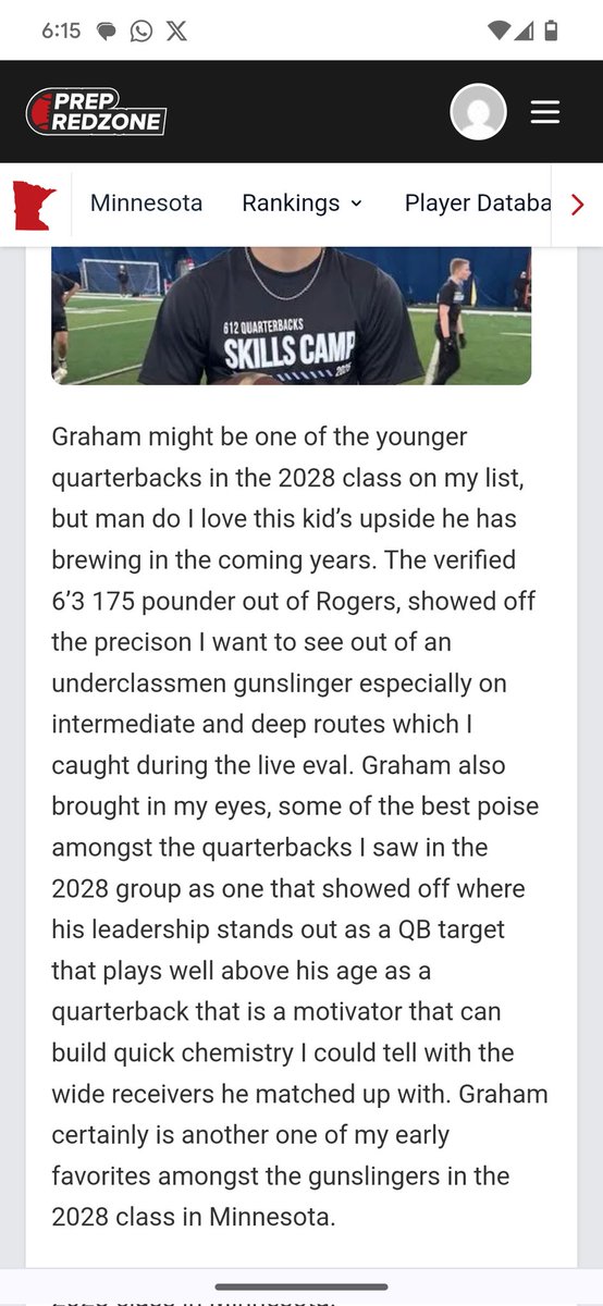 Graham Greseth Jr (@grahamgresethjr) on Twitter photo Thanks to <a href="/NWahlScouting/">Nate Wahl</a> & <a href="/PrepRedzone/">Prep Redzone 🏈</a> for the write up!
I've been working hard this off-season but I'm not done!
Let's go <a href="/RogersRoyalsFB/">Rogers Football</a> !!
<a href="/MNFBSpotlight/">MNFootballSpotlight</a>
<a href="/QBMotion_MW/">QBMotion Midwest</a>
<a href="/DavidWienke15/">David Wienke</a>
<a href="/IsaacFruechte14/">Isaac Fruechte</a>
<a href="/Emoneyshow/">Eric Harrison</a>
<a href="/IsaacFruechte14/">Isaac Fruechte</a>
<a href="/T_morg2/">Tanner Morgan</a>
<a href="/MNFBSpotlight/">MNFootballSpotlight</a>
<a href="/geauxroyals/">Rogers Royals</a> Thanks to <a href="/NWahlScouting/">Nate Wahl</a> & <a href="/PrepRedzone/">Prep Redzone 🏈</a> for the write up!
I've been working hard this off-season but I'm not done!
Let's go <a href="/RogersRoyalsFB/">Rogers Football</a> !!
<a href="/MNFBSpotlight/">MNFootballSpotlight</a>
<a href="/QBMotion_MW/">QBMotion Midwest</a>
<a href="/DavidWienke15/">David Wienke</a>
<a href="/IsaacFruechte14/">Isaac Fruechte</a>
<a href="/Emoneyshow/">Eric Harrison</a>
<a href="/IsaacFruechte14/">Isaac Fruechte</a>
<a href="/T_morg2/">Tanner Morgan</a>
<a href="/MNFBSpotlight/">MNFootballSpotlight</a>
<a href="/geauxroyals/">Rogers Royals</a>