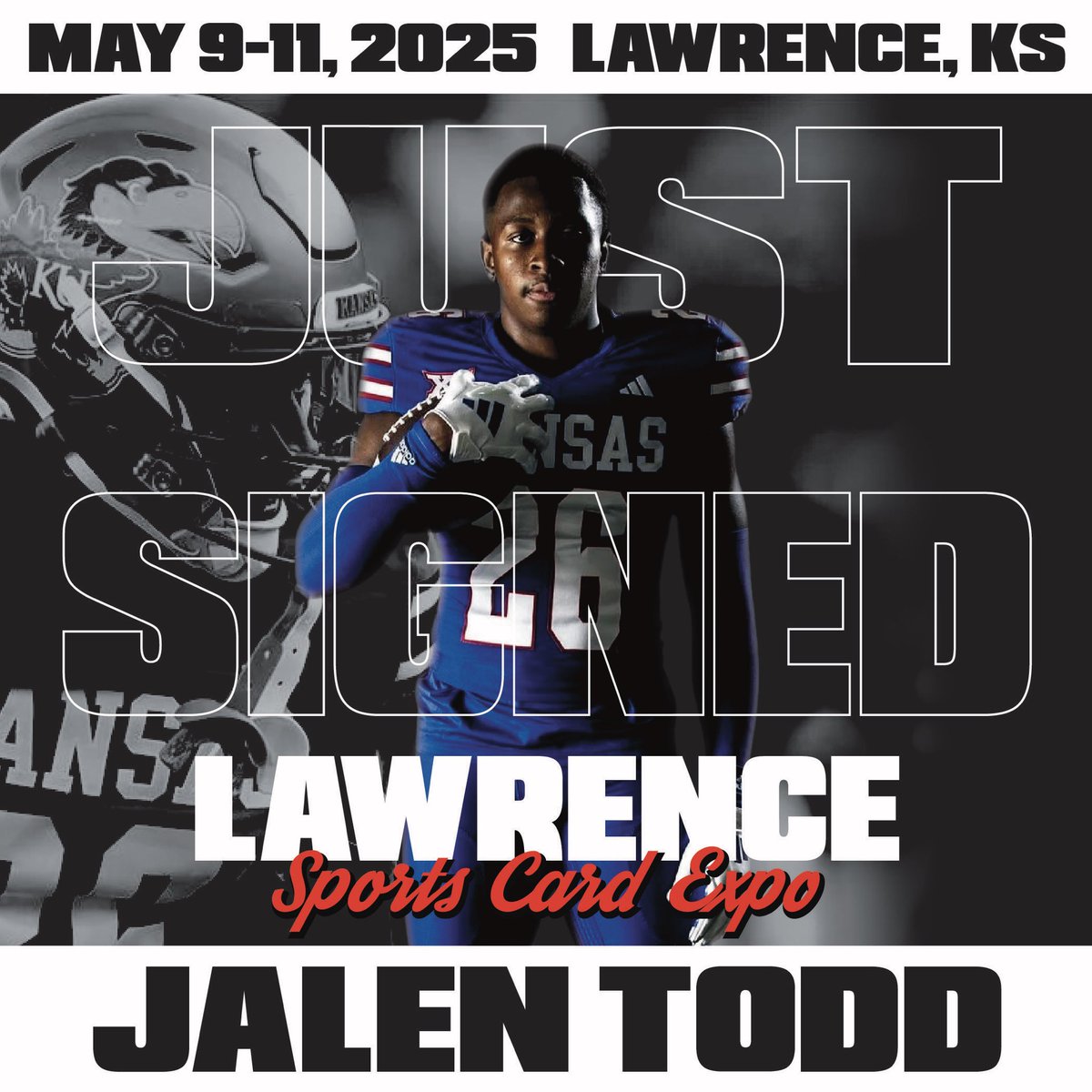 Excited to announce another show coming to Lawrence, KS this May👏👏

Future KU football stars Harry Stewart &amp; Jalen Todd will be in the building🔴🔵

More guests to be announced soon. 43 days away!