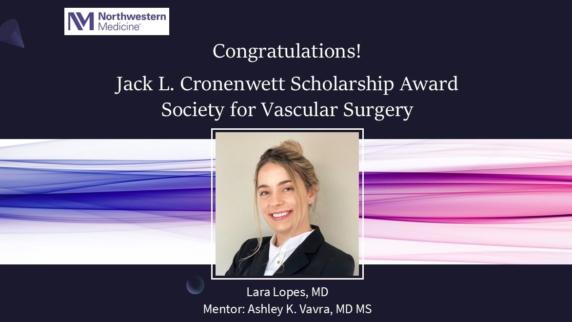 Karen J. Ho, MD (@karenholab) on Twitter photo Congratulations to <a href="/LaraLopesMD/">Lara Lopes, MD</a> and FIT mentor <a href="/AshleyVavraMD/">Ashley Vavra</a> on winning the Jack L. Cronenwett Scholarship Award from <a href="/VascularSVS/">Vascular SVS</a>!
<a href="/NMSurgery/">Northwestern Surgery</a> Congratulations to <a href="/LaraLopesMD/">Lara Lopes, MD</a> and FIT mentor <a href="/AshleyVavraMD/">Ashley Vavra</a> on winning the Jack L. Cronenwett Scholarship Award from <a href="/VascularSVS/">Vascular SVS</a>!
<a href="/NMSurgery/">Northwestern Surgery</a>