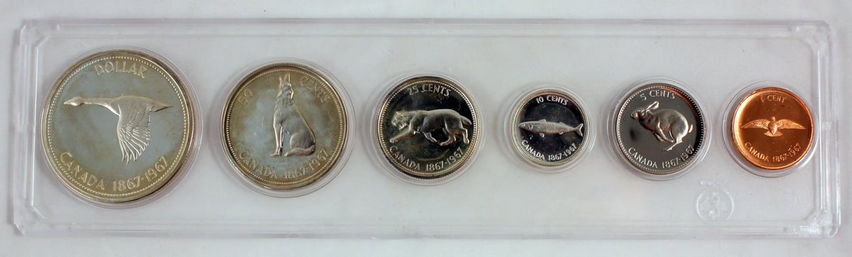 The Alex Colville designed 1967 Centennial set of Canadian coins. Remember?