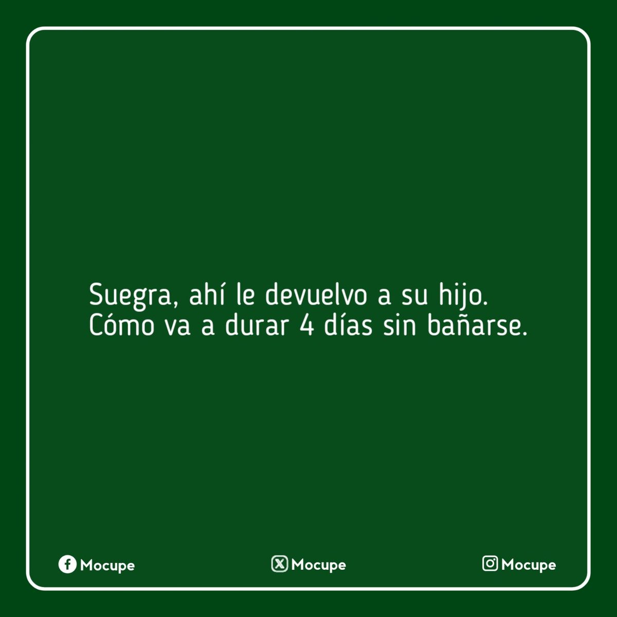 M0cupe's tweet photo. solo me baño los viernes decía... https://t.co/rQ03xNfRjy