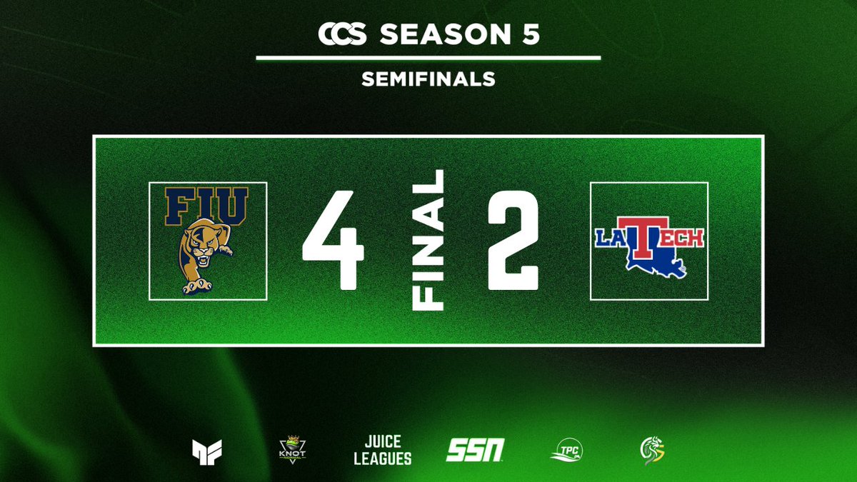 Collegiate Conference Series (@collegiateccs) on Twitter photo FIU ELIMINATE LOUISIANA TECH AND ADVANCE TO A THIRD STRAIGHT CONFERENCE TOURNAMENT TITLE GAME!
<a href="/fiuesports/">FIU Esports</a> are moving on and will take on Middle Tennessee State next week in the Championship! FIU ELIMINATE LOUISIANA TECH AND ADVANCE TO A THIRD STRAIGHT CONFERENCE TOURNAMENT TITLE GAME!
<a href="/fiuesports/">FIU Esports</a> are moving on and will take on Middle Tennessee State next week in the Championship!