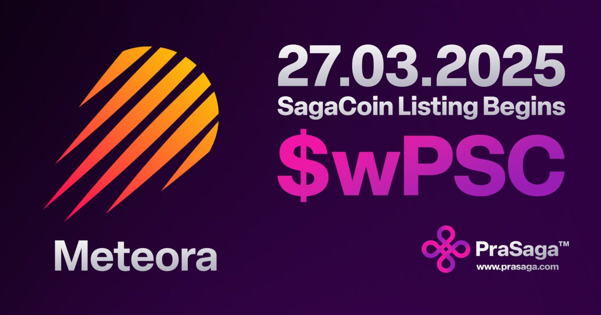 MoonCapitalVC's tweet photo. $wPSC

Mañana se lanza Prasaga en Meteora! 
El volumen en 24 horas de Meteora se sitúa hoy en ~1.800 millones de dólares. El volumen mensual se acerca a los 50.000 millones de dólares.
Meteora posee un sólido 9-10% del volumen DEX global. Las estadísticas muestran que más del 70% de la acción DEX de Solana fluye a través de Meteora últimamente.  Haciendo esto super alcista para $wpsc y @PrasagaOfficial .

Estaremos atentos !