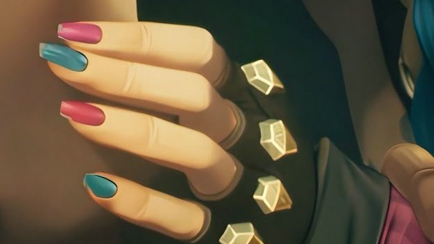 julianmiflaco's tweet photo. obsessed with jinx's nails https://t.co/amnBx0PjER