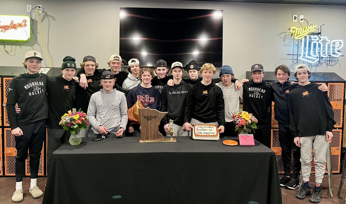 Great end of the year  banquet for the Minnesota State Bantam AA Champions! Thank you, Coaches, Players and Parents for a wonderful year! Onward Moorhead!
