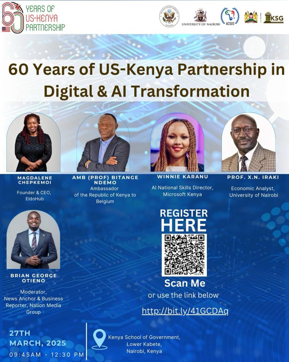 juliusmoryuki's tweet image. "..From the early days of the strategic partnership, marked by improved infrastructure in ICT, to exploring successful implementations that have enhanced sectors like agriculture, illuminating the trajectory of AI and cybersecurity"
@ddis_uon Chair.
@KSGKenya
@uonbi
#WeareUoN