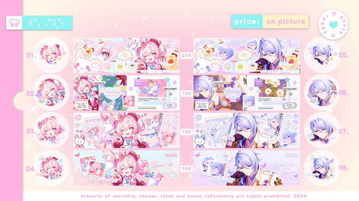 ꒰ᐢ. .ᐢ꒱₊˚⊹ reposts are really appreciated!

aerrie finally back again, bringing mini hyacine and ayato impact! don't miss it out, grab it now! come and shop here‼️🩷

꒰ 💸 ꒱ : on picture
꒰ ⏰ ꒱ : 16:00 WIB
꒰ 📩 ꒱ : VIA DM.

#zonaba #zonauang