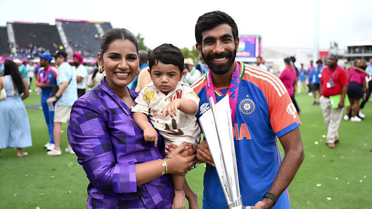 Jasprit Bumrah, Sanjana and Angad's Ghibli version. ❤️

- Reply a picture of yours you want in Ghibli.