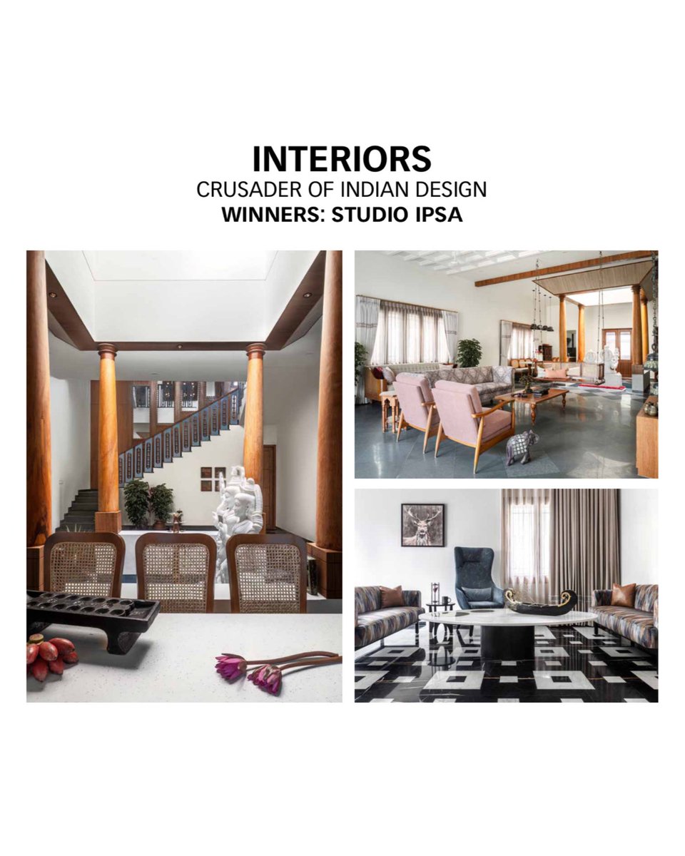 studioipsa's tweet image. Still overwhelmed! 🥹
On March 25, our project PRANGAN won the "Crusader of #IndianDesign" at the @goodhomesindia Awards ❤️
From site to studio—our team gave it everything. Grateful to our clients, collaborators, and the jury for recognising this home
