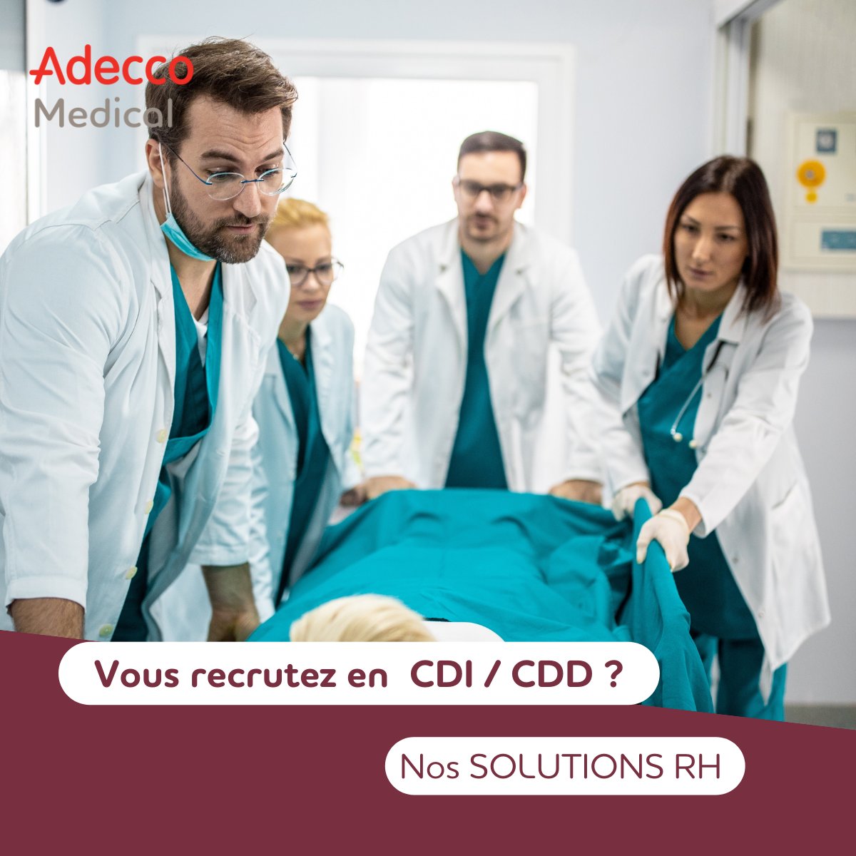 [#CDI/CDD] Besoin de renforcer vos équipes de soignants en 2025 ? 🏥

Adecco Medical vous aide à recruter des profils qualifiés, alignés avec vos valeurs.

🎯 Recrutez avec confiance !
📍 Contactez-nous : 0800 007 006
🔗 bit.ly/3F2cGUk