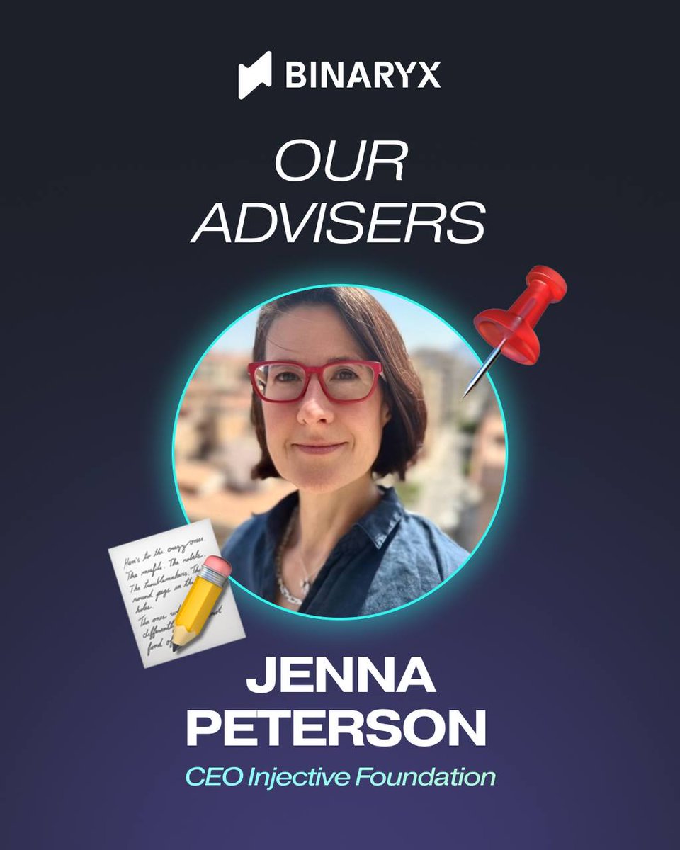 BinaryxPlatform's tweet photo. 🔥 Excited to welcome our new advisor, Jenna Peterson!
A seasoned blockchain expert with deep experience in #TradFi, #DeFi, and digital assets, Jenna has helped HFT hedge funds navigate regulatory and technical challenges.
Her expertise will be key in strengthening #Binaryx and adding value to our investors and partners.
LINKS:
🔗 https://t.co/tqPQE7YVS7
🔗 https://t.co/XVVeB9J1p3