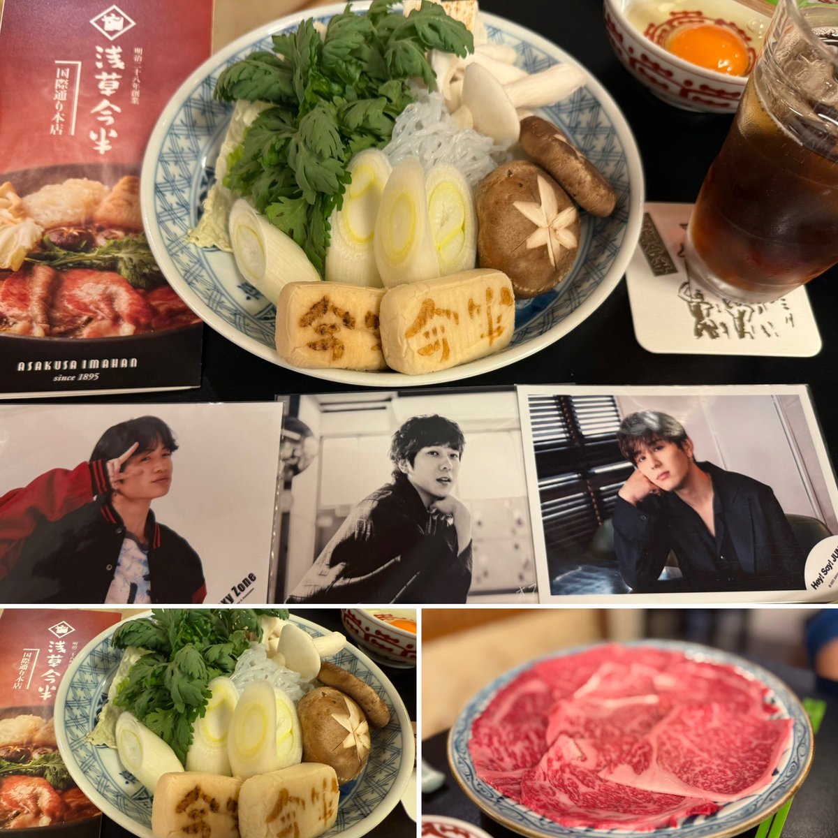 今日のランチ🍲 浅草今半 国際通り本店 3F Table30 たまたまよにのメンバーを担当した方が お肉を焼いてすき焼き作ってくださったよ  嬉し過ぎた💛❤️💜⤴️‼️ #よにのちゃんねる #二宮和也 #山田涼介 #菊池風磨 #366【夜飯!!】打ち上げをしてみた日  https://t.co ...