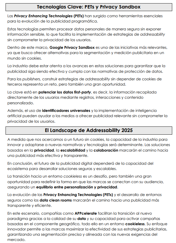 Appcelerate_ai's tweet image. 🗞️Inteligencia de ubicación, Data Clean Rooms, PETs como Google Privacy Sandbox, 1st party Data y Colaboración: las claves del #Addressability, nuevo paradigma publicitario

🗞️#APPcelerate, adtech nativa cookieless participa de esta esencia

👁️👁️Gran artículo de Raquel Velarde⤵️