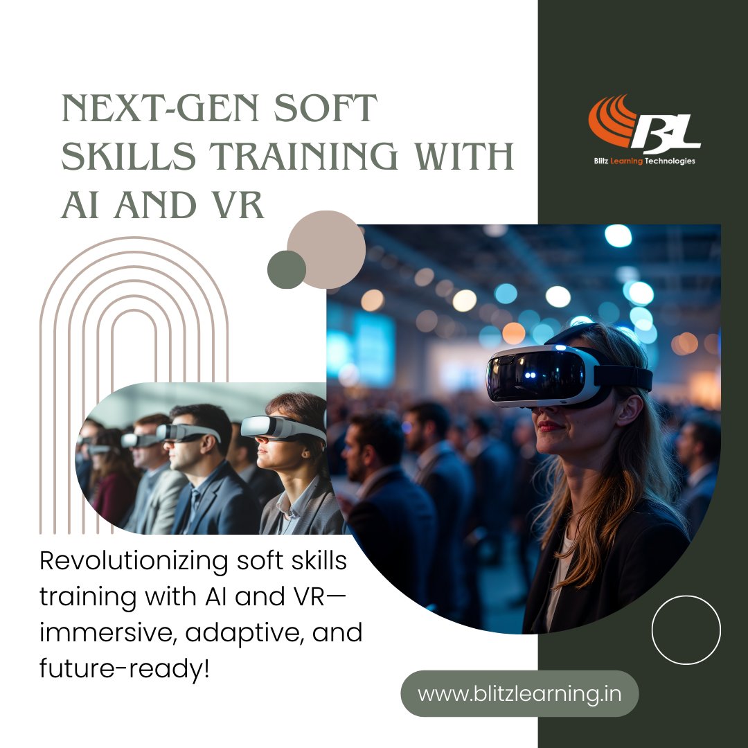 BlitzLearning's tweet image. Soft skills training, redefined! 

AI &amp;amp; VR are making learning more immersive, interactive, and impactful. Are you ready for the next-gen training experience? 

 #AI #VR #SoftSkills #FutureOfLearning