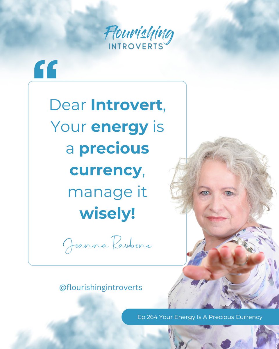 IntrovertVoices's tweet image. Dear Introvert,
Your energy is a precious currency.
Manage it wisely!

sites.libsyn.com/231761/ep-264-…

#IntrovertEnergy #BrilliantBatteryBoosters #FrustratedToFlourishing
#Introverts #FlourishingIntroverts #IntrovertVoices