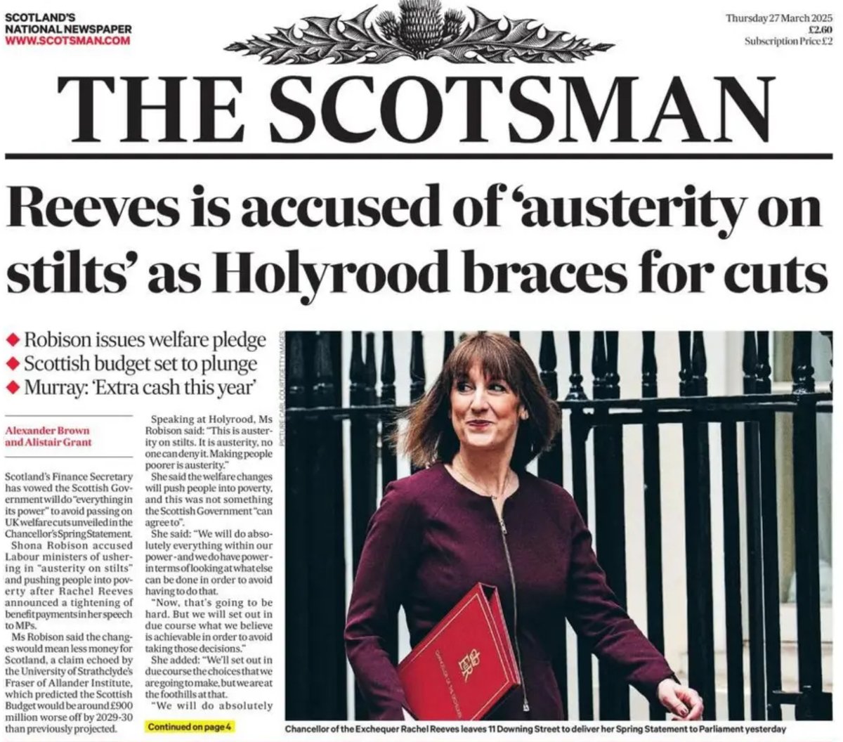 KvinLve's tweet image. To the labour voters in Scotland, PARTICULARLY the poor labour voters in Scotland….GET IT RIGHT UP YE  !!!  Even The  Scotsman can see this gov. for what it is.🤮