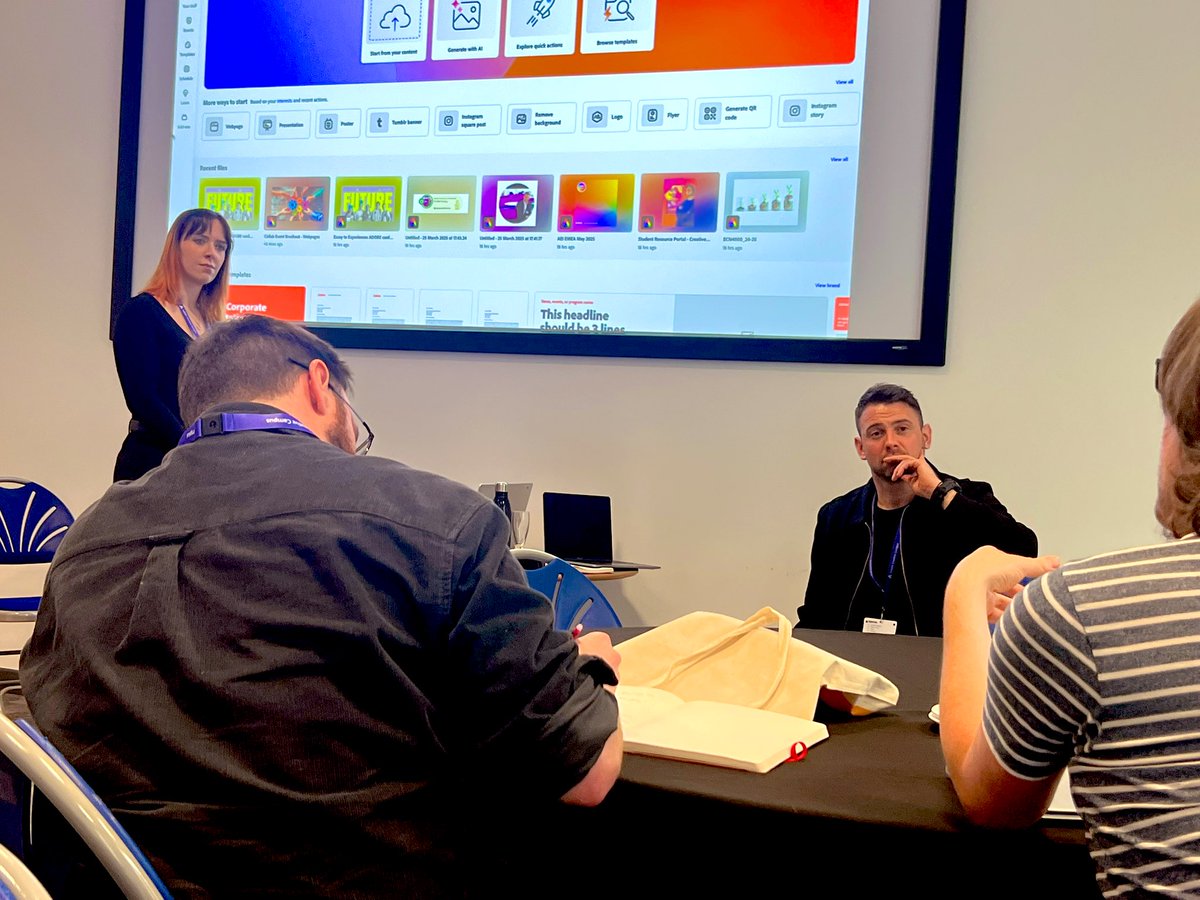 On of the highlights, a brilliant break-out session from our Cyncoed Campus colleague &amp; collaborator <a href="/MrYTeacherGuy/">@MrYTeacherGuy</a> - all about encouraging digital fluency, multi-modality &amp; using <a href="/AdobeExpress/">Adobe Express</a> web pages as an alternative assessment method.