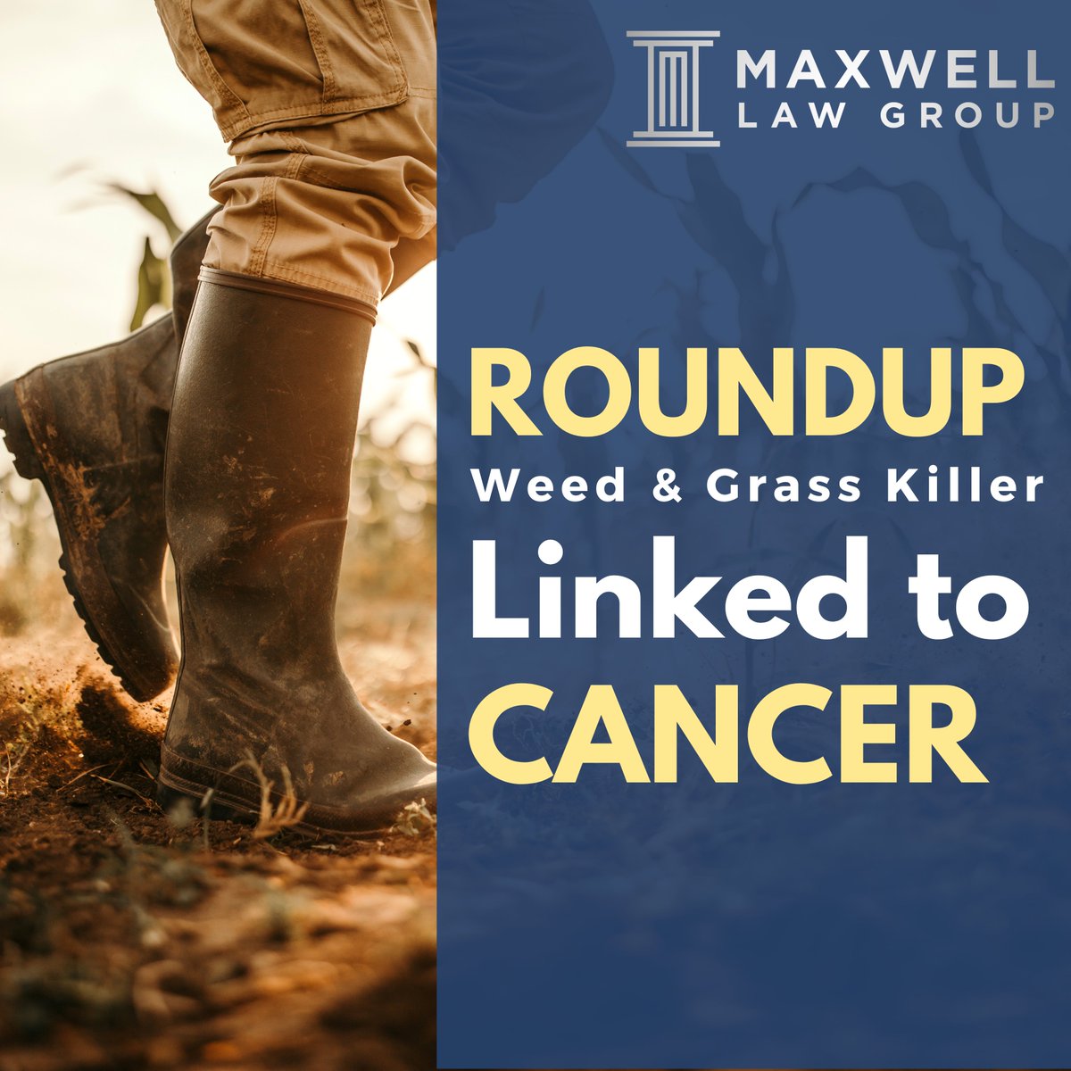 MaxwellLawGroup's tweet photo. Regular exposure to glyphosate in Roundup puts farmers, landscapers, and workers at higher cancer risk. If you’ve been diagnosed, you may be entitled to compensation. Call Maxwell Law Group: (844) 525-7155. https://t.co/VmIouTDnjt