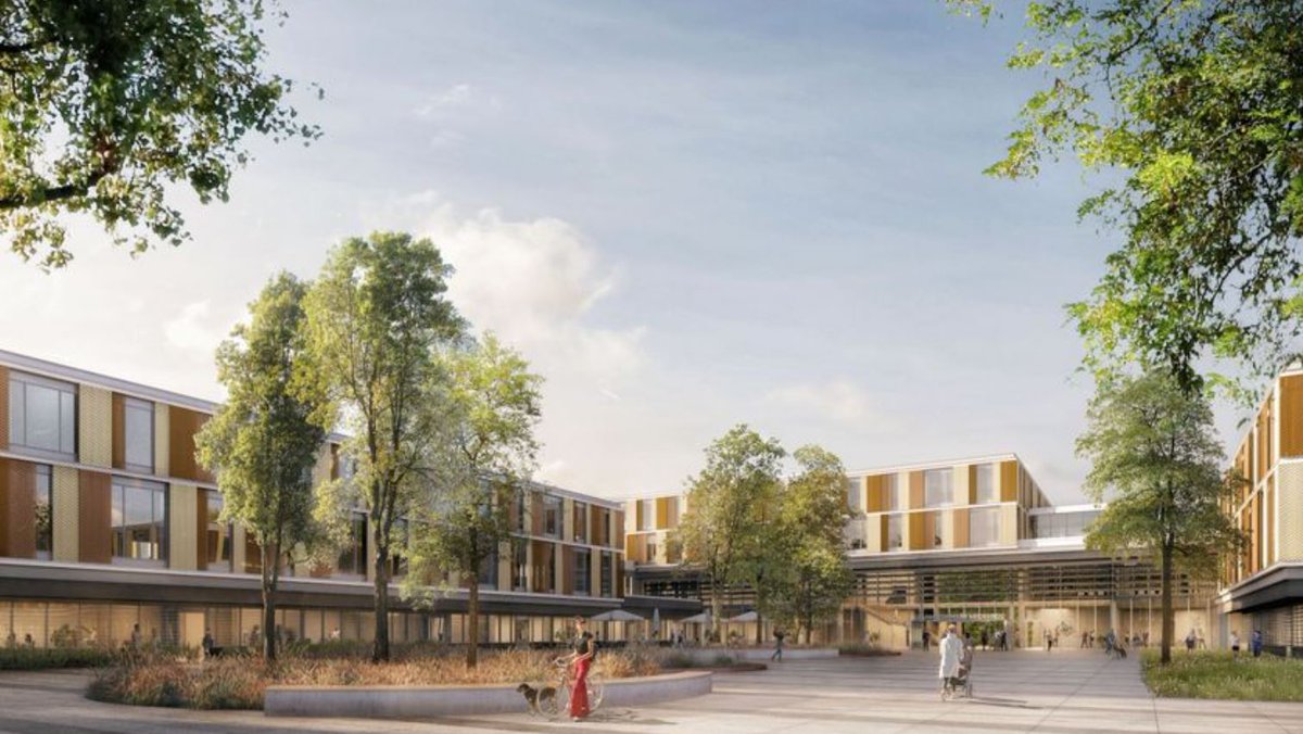 Implenia wins attractive new projects in the areas of data centre, healthcare, energy and transport infrastructure. Facade for Heidekreis Clinic in Bad Fallingbostel. bit.ly/3XZ2x15