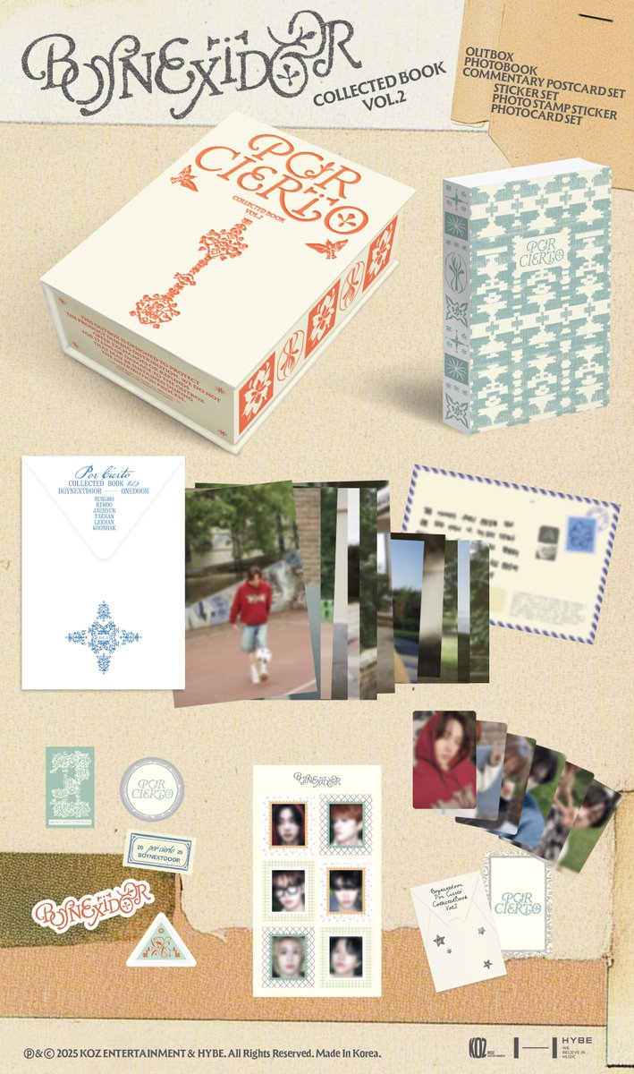 BOYNEXTDOOR COLLECTED BOOK VOL.2」単品＆MONOLOG PAPERSET予約販売