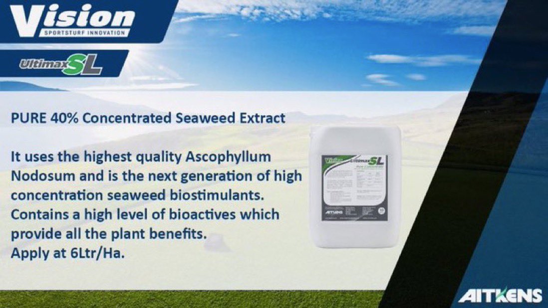 Ultimax SL Pure Concentrated Seaweed | It uses the highest quality Ascophyllum Nodosum and is the next generation of high concentration seaweed biostimulants. Contains a high level of bioactives which provide all the plant benefits… 🌊🌱 | <a href="/Aitkens_turf/">𝔸𝕀𝕋𝕂𝔼ℕ𝕊</a>