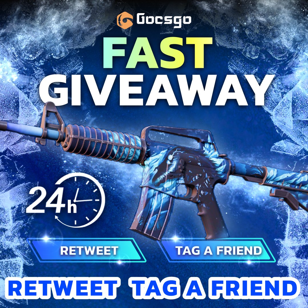 gocsgocom's tweet photo. 🎉 FAST GIVEAWAY ALERT! 🏁
👇 Tag Your Best Friend & Like
🚀 Follow us
🔥 Retweet this post
Get your GOCSGO URL here https://t.co/3umv4fDiGn
More surprises await!
👏Winner for last giveaway is @beaumont_theo
#GoCSGO #CSGO #CS2 #CSGOSkin #CSGOSkins #Giveaway #CSGOCase #FreeSkins #CSGOCases #GoCSGOGiveaway