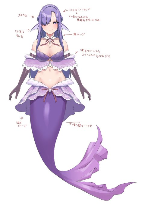 人魚×夜の海というミステリアスなえっちなお姉ちゃんタイプ💜🧜‍♀️
 #架空だけどいつかほんとになったらいいな人魚VTuberアイドルユニット 