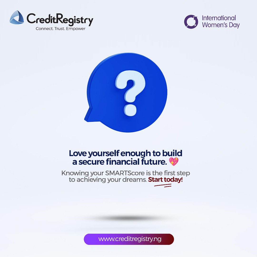 CreditRegistry_'s tweet photo. Love yourself enough to build a secure financial future. 💜
Your SMARTScore is the key to unlocking financial freedom and making your dreams a reality. The first step? Knowing where you stand.
Check your SMARTScore today 👉 https://t.co/9tNRja4jj9
#FinancialFreedom #SMARTScore https://t.co/blaSEDLiyN