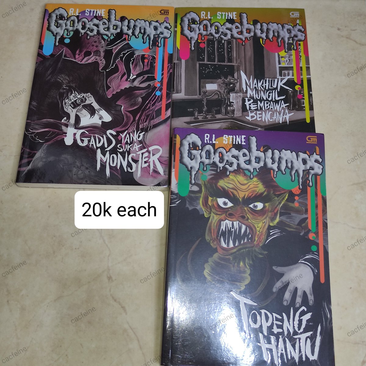 Wts novel preloved

— nonversation
— misteri perpustakaan yang hilang
— goosebumps topeng hantu
— goosebumps gadis yang suka monster
— goosebumps makhluk mungil pembawa bencana

✅inc admin shopee 13,5%
📝condi by dm
❌𝗡𝗢 𝗧𝗜𝗠𝗘 𝗪𝗔𝗦𝗧𝗘𝗥𝗦❌
📍Bandung