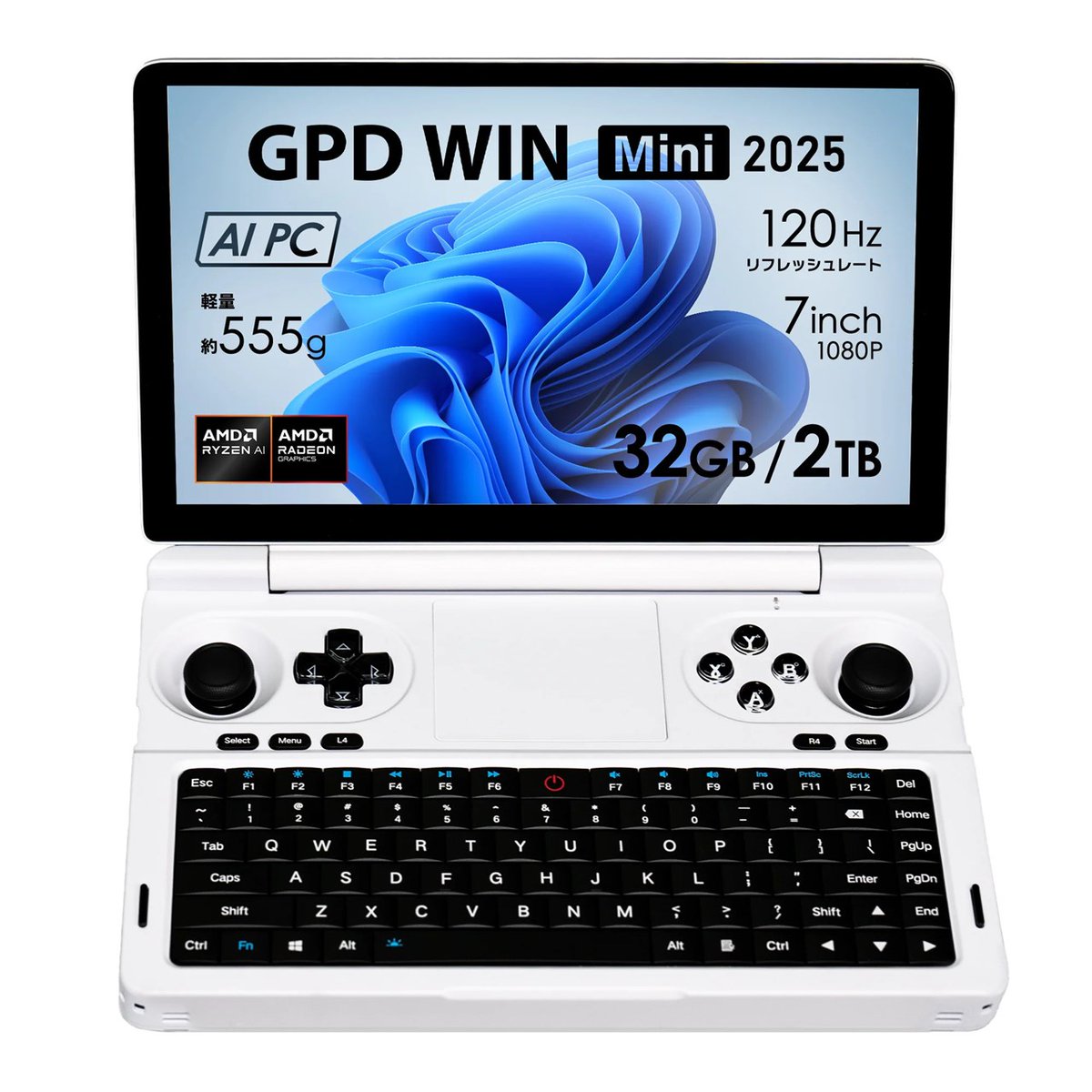 ▽▽ 今日のUMPC入荷情報 ▽▽ GPD WIN MINI 2025 ホワイト GPD WIN 