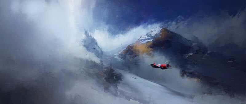 Cloud &amp; Red Plane by <a href="/ThomasDuboisArt/">Thomasdubois</a>