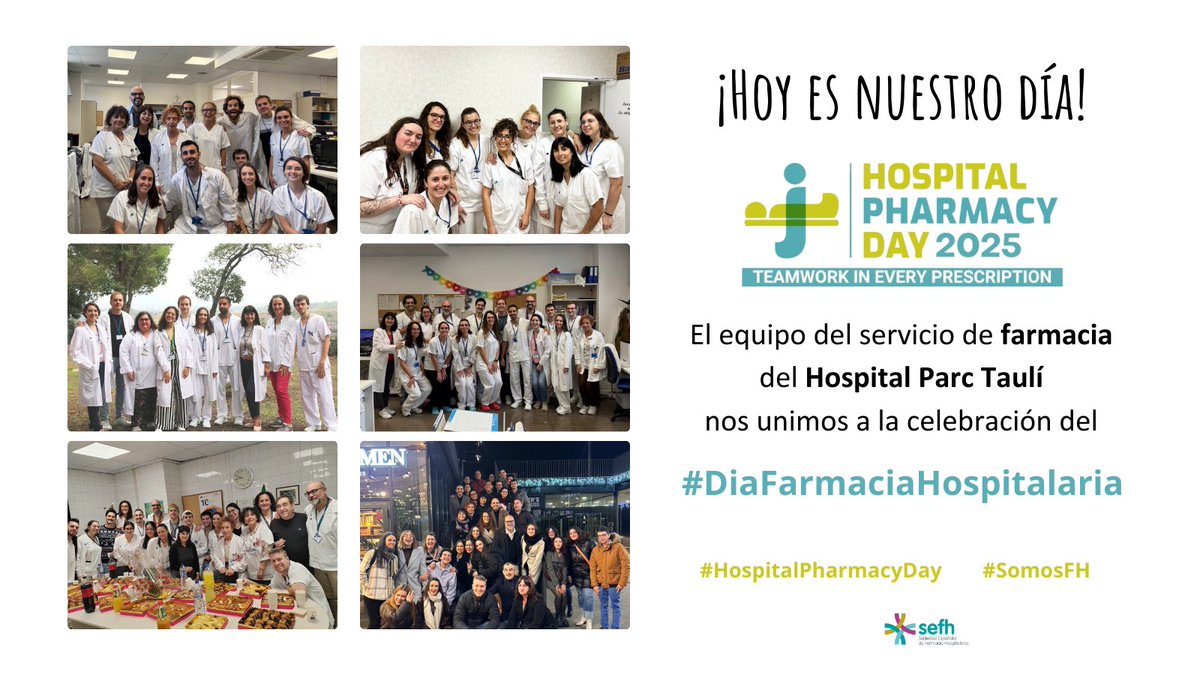 Avui celebrem el dia de la farmàcia hospitalària! 👨‍⚕️👩‍⚕️ #diafarmaciahospitalaria <a href="/sefh_/">S.E.F.H</a>