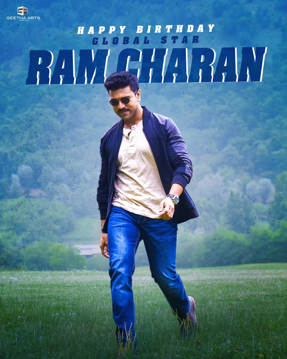 Geetha Arts (@geethaarts) on Twitter photo Here’s wishing our dearest GLOBAL STAR 🌟 <a href="/AlwaysRamCharan/">Ram Charan</a> garu a very Happy Birthday! 🤩
Wishing you a unstoppable success ahead! 💫
#HBDRamCharan Here’s wishing our dearest GLOBAL STAR 🌟 <a href="/AlwaysRamCharan/">Ram Charan</a> garu a very Happy Birthday! 🤩
Wishing you a unstoppable success ahead! 💫
#HBDRamCharan