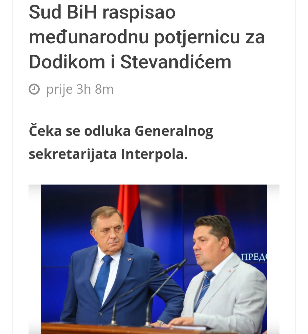 Očekivan sljed dešavanja. 
Svi instrumenti trebaju biti iskorišteni u zaštiti ustavnog poretka.
Niko nebi smio biti iznad zakona i pravila koja važe za sve građane.
Građani zaslužuju život u miru i sigurnosti bez onih koji napadima na ustavni poredak žele ugroziti mir.
