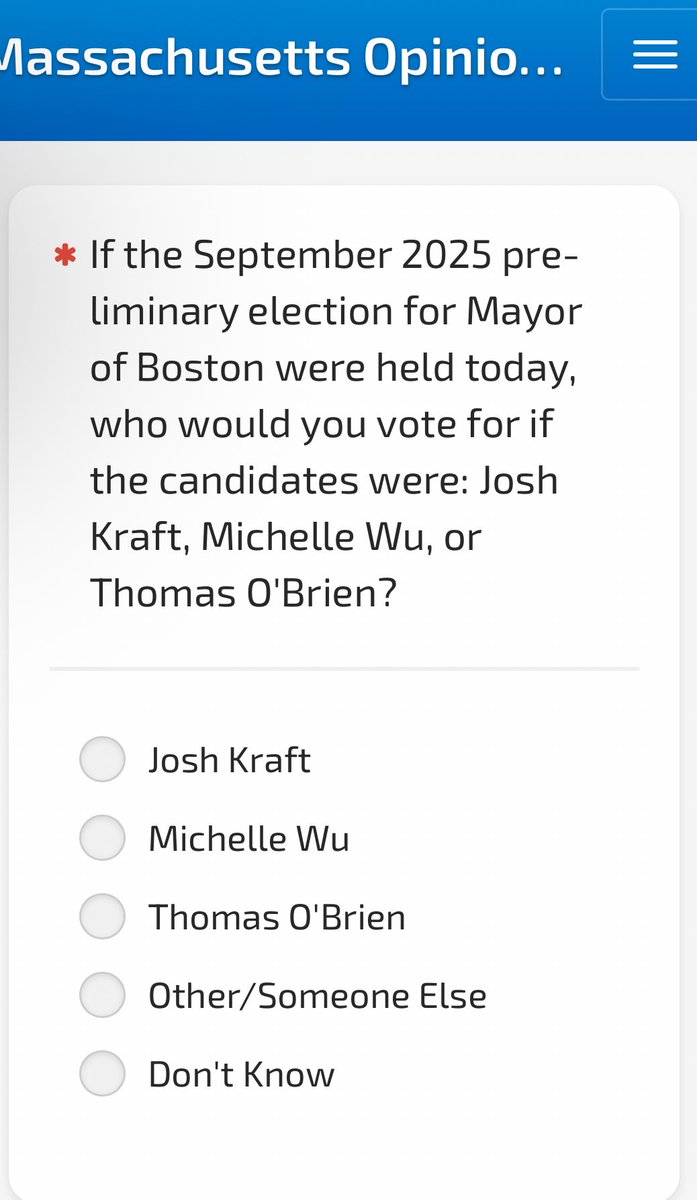 New Boston mayoral poll going around testing Mayor Michelle Wu, Josh Kraft and HYM’s Tom O’Brien (who has yet to officially announce a bid). #mapoli #bospoli