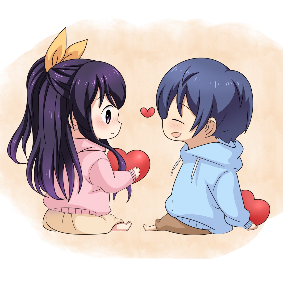 #デート・ア・ライブ #五河士道 #夜刀神十香 
相互奔赴的爱情
お互いに好きな二人