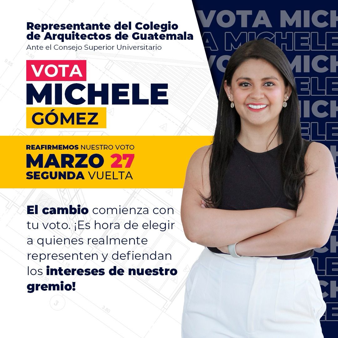Por qué me interesa una elección de Arquitectura en la USAC, sencillo:
Consuelo Porras controla el Colegio de Arquitectos y quiere ser magistrada por la USAC, para evitar esto, hay que votar por Michele Gomez.
Foto izq. Consuelo con la Presidenta de Arquitectura, foto derecha,