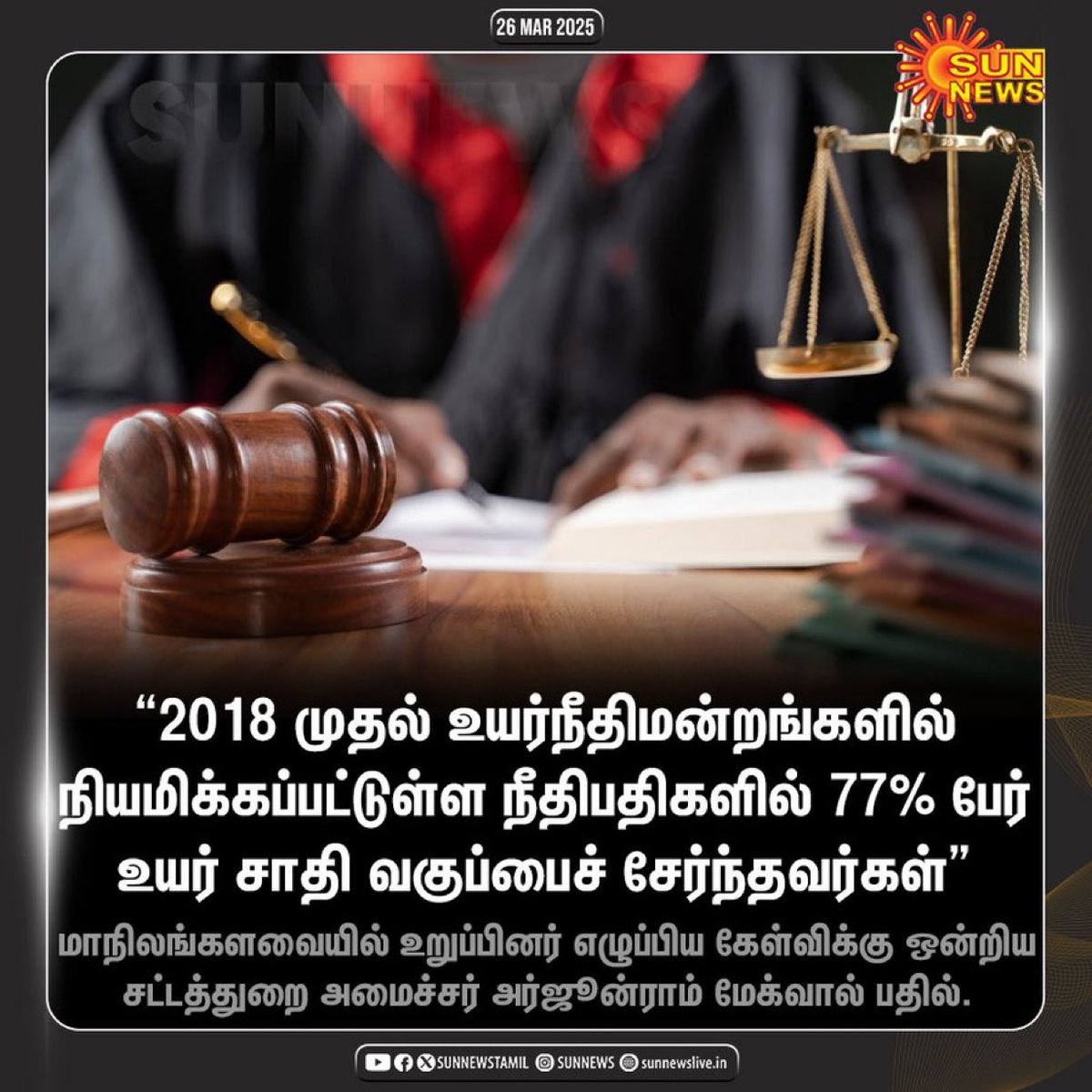 21sparksacademy's tweet image. மாநிலங்களவையில் உறுப்பினர் எழுப்பிய கேள்விக்கு ஒன்றிய சட்டத்துறை அமைச்சர் அர்ஜூன்ராம் மேக்வால் பதில்.

2018க்கு பிறகு நியமிக்கப்பட்ட 715 நீதிபதிகளில் 22 பேர் SC, 16 பேர் ST, 89 பேர் OBC, 37 பேர் சிறுபான்மையினர். 

மொத்தம் 164 பேர்.

#SocialJustice #HighCourtJudge #India