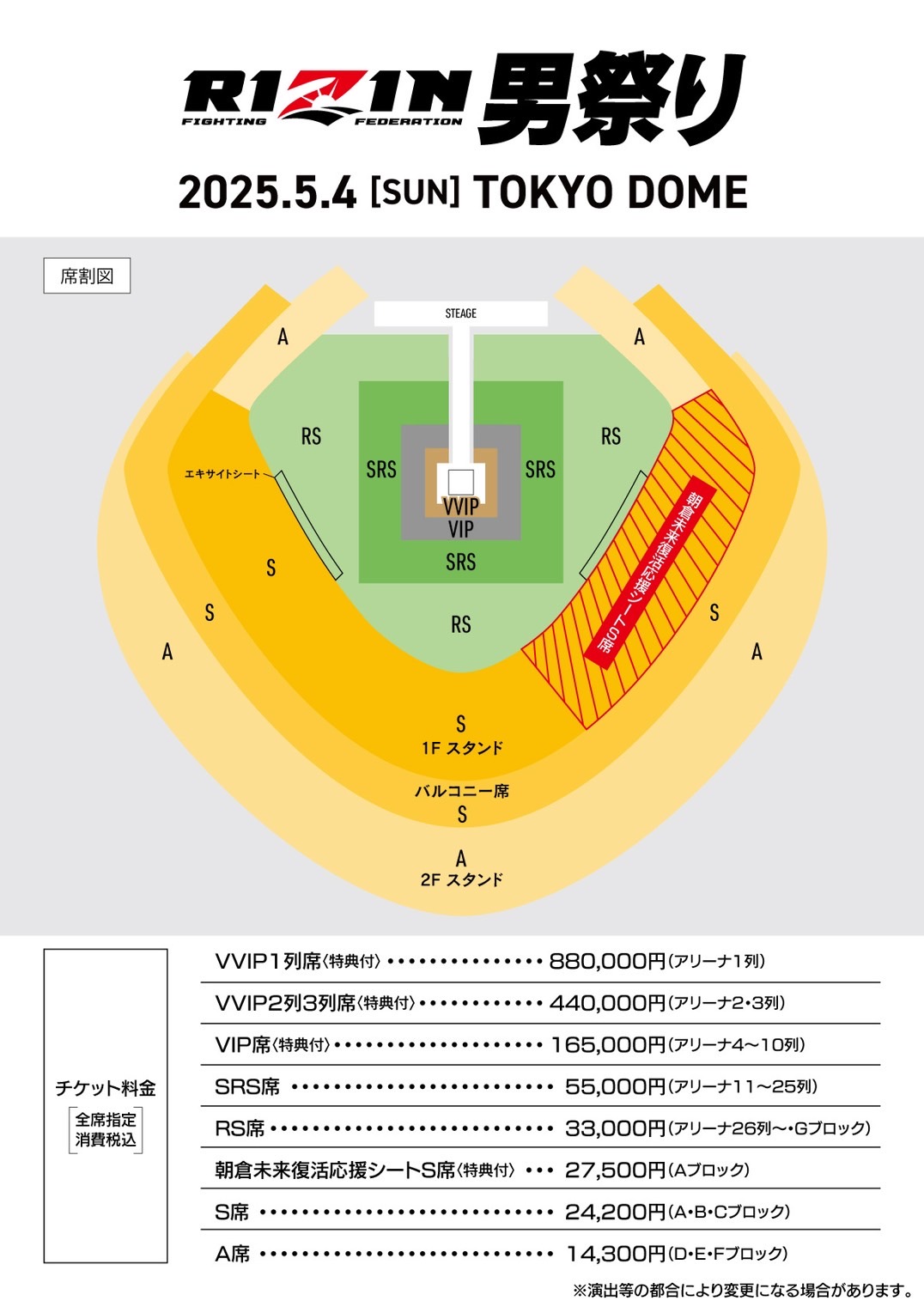 RIZIN 男祭り VIP特典 東京ドーム RIZIN 男祭り VIP特典 東京ドーム - メルカリ