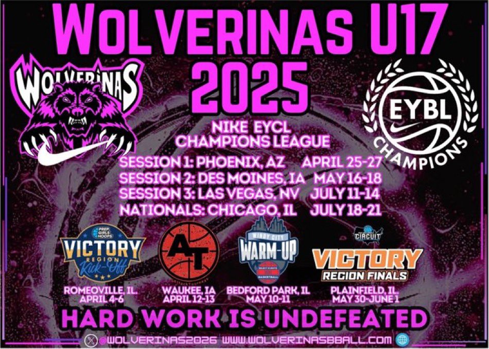 Excited to start my last AAU season with <a href="/wolverinas2026/">Wolverinas Basketball U17</a>. First tourney is April 4-6. Here’s our schedule: