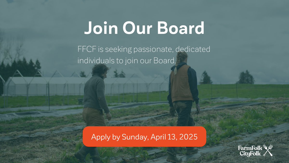 Passionate about local farms and sustainable food systems? 🍽️🌾 Join our Board of Directors and help guide our mission to support farmers, seed growers, and food advocates across BC!

🗓️ Apply by April 13, 2025
🔗 farmfolkcityfolk.ca/volunteer